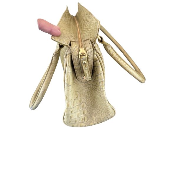 Brahmin Elouise Womens Chartreuse Croc Embossed Leather Shoulder Bag Satchel - Picture 14 of 16